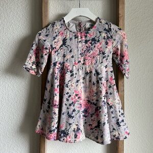 Old Navy Heather Grey Floral dress sz: 4T